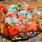 Portobello Stuffed with Bruschetta and Gorgonzola Portobello Stuffed with Bruschetta and Gorgonzola