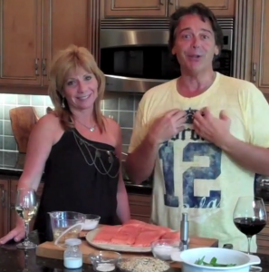 Debbie M. cooking with Michael Van Horn
