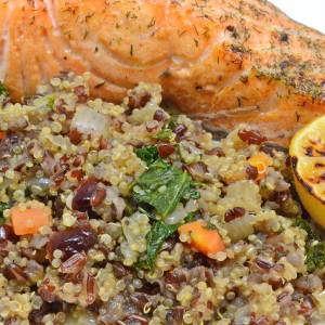 Quinoa, Red Rice and Kale