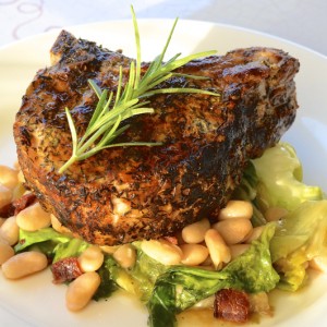 Double Pork Chop with Coriander, Thyme and Rosremary